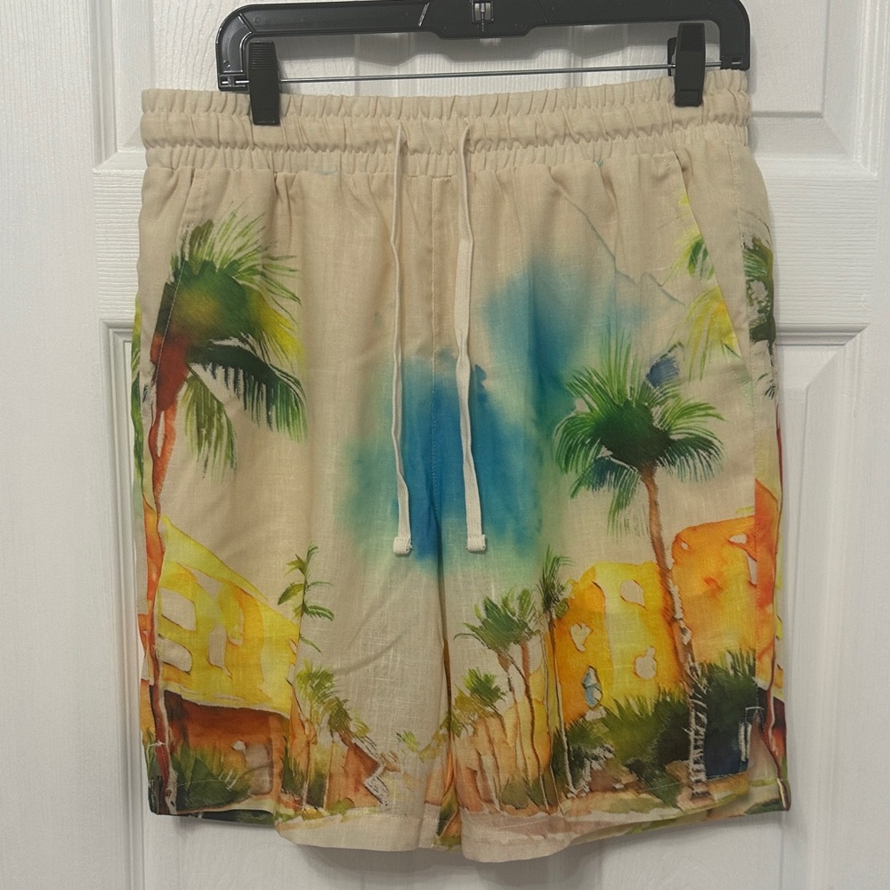 Tropical Print Men's Shorts